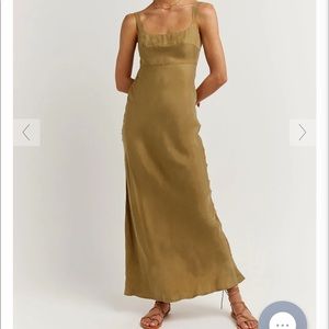 DISSH CAMPBELL FERN SLIP MIDI DRESS